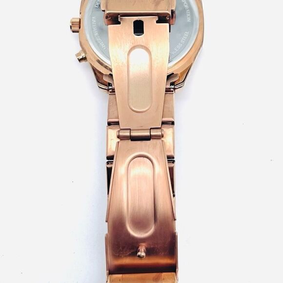 Caravelle Womens Rose Gold Finish Chronograph Watch